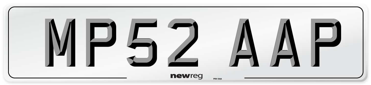 MP52 AAP Number Plate from New Reg
